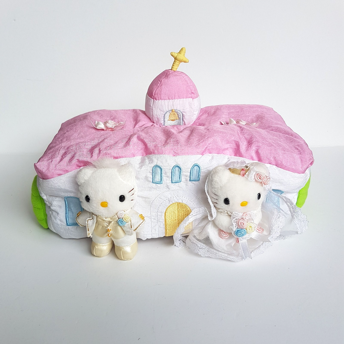 Sanrio Smiles Hello Kitty & Dear Daniel TISSUE BOX COVER Rare Bridal Wedding HTF0