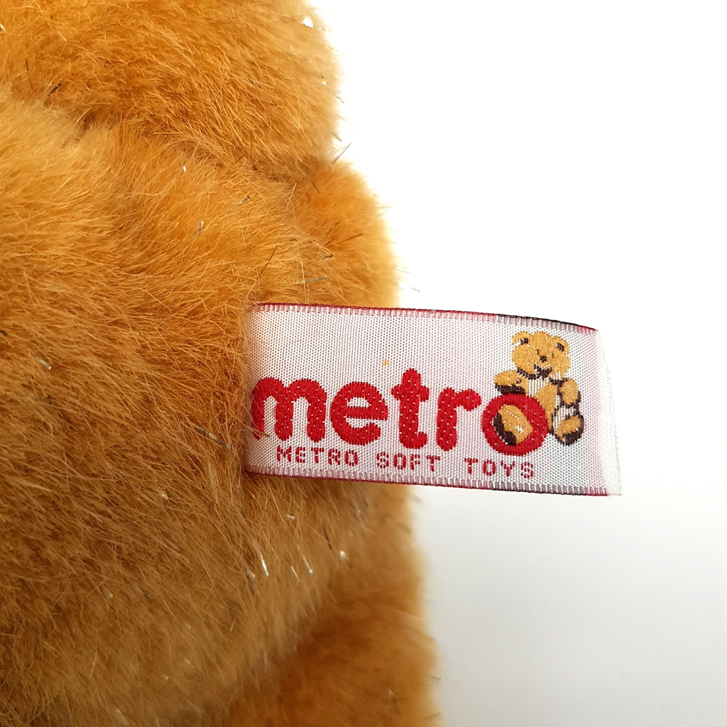 Metro Toys SPARKLY TEDDY BEAR Vintage Plush 32cm Stuffed Animal Soft Toy Foil9