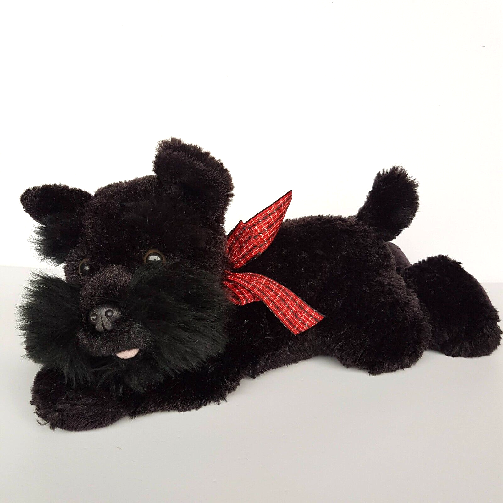 BLACK SCOTTISH TERRIER DOG Plush Toy Stuffed Animal Scruffy Scotch Soft Toy Cute6