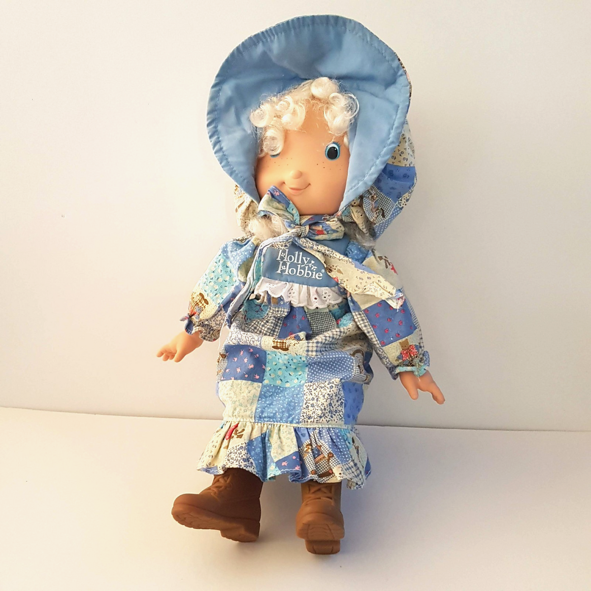 Knickerbocker HOLLY HOBBIE Doll 37cm Vintage Rag Doll  Blonde Blue Eyes Floppy0