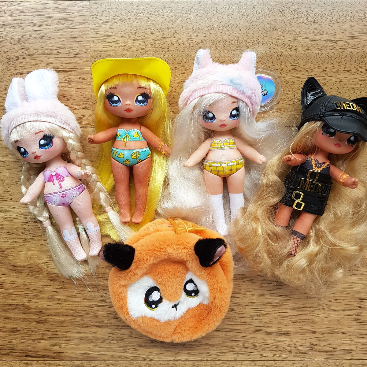 Na Na Na Surprise DOLLS LOT Fashion Dolls Kids Doll Bundle Rabbit Cat Fox Meow0