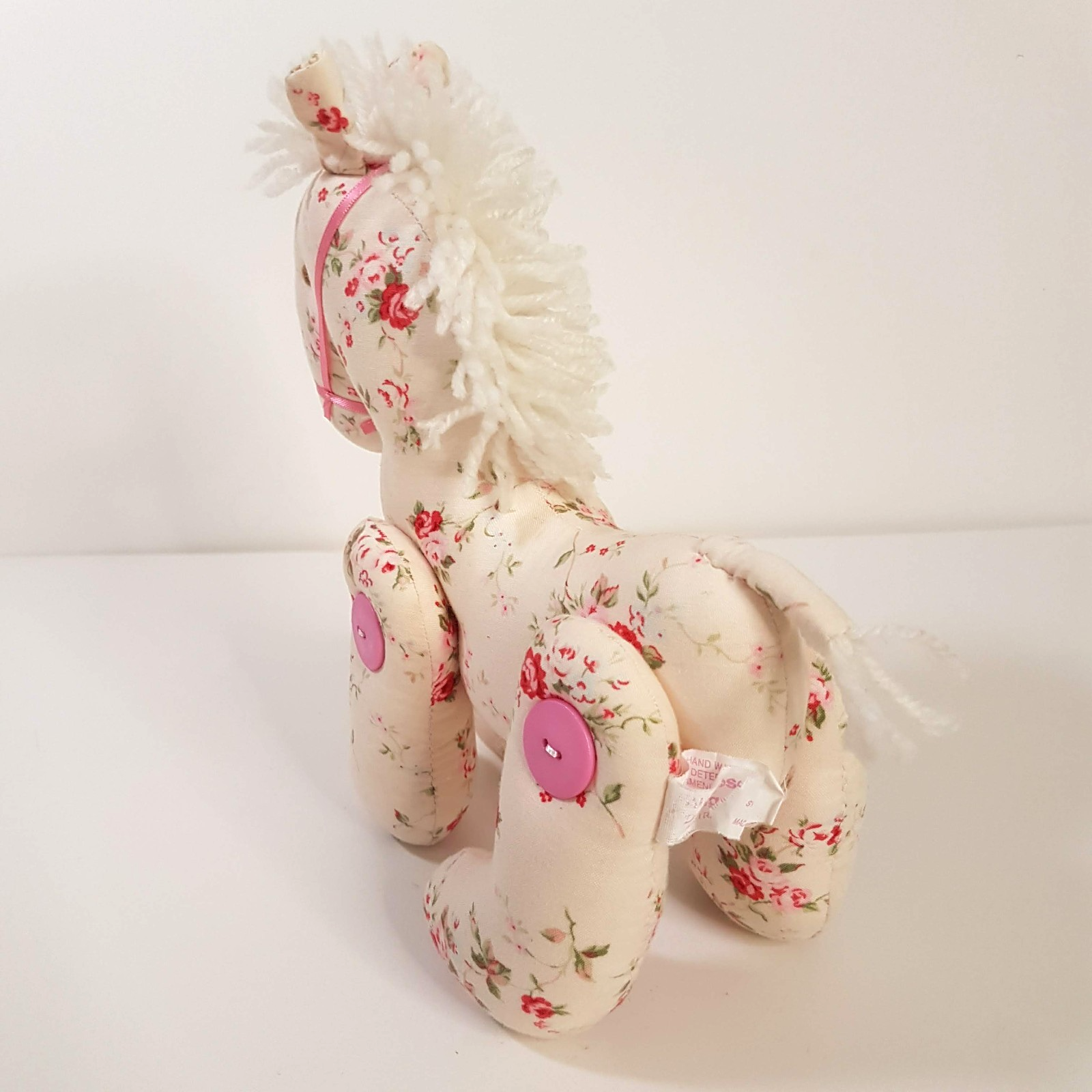 Alimrose ROSE PONY HORSE Button Jointed Floral Toy 22cm Stuffed Animal Cottage5