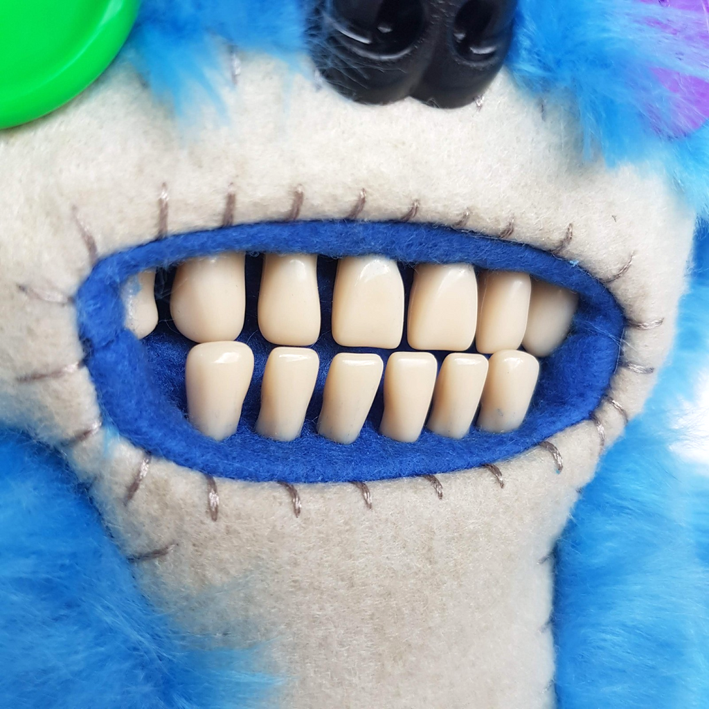 Fuggler TEDDYBEAR NIGHTMARE RARE HTF 2019 Funny Ugly Monster Blue Teeth Plush6