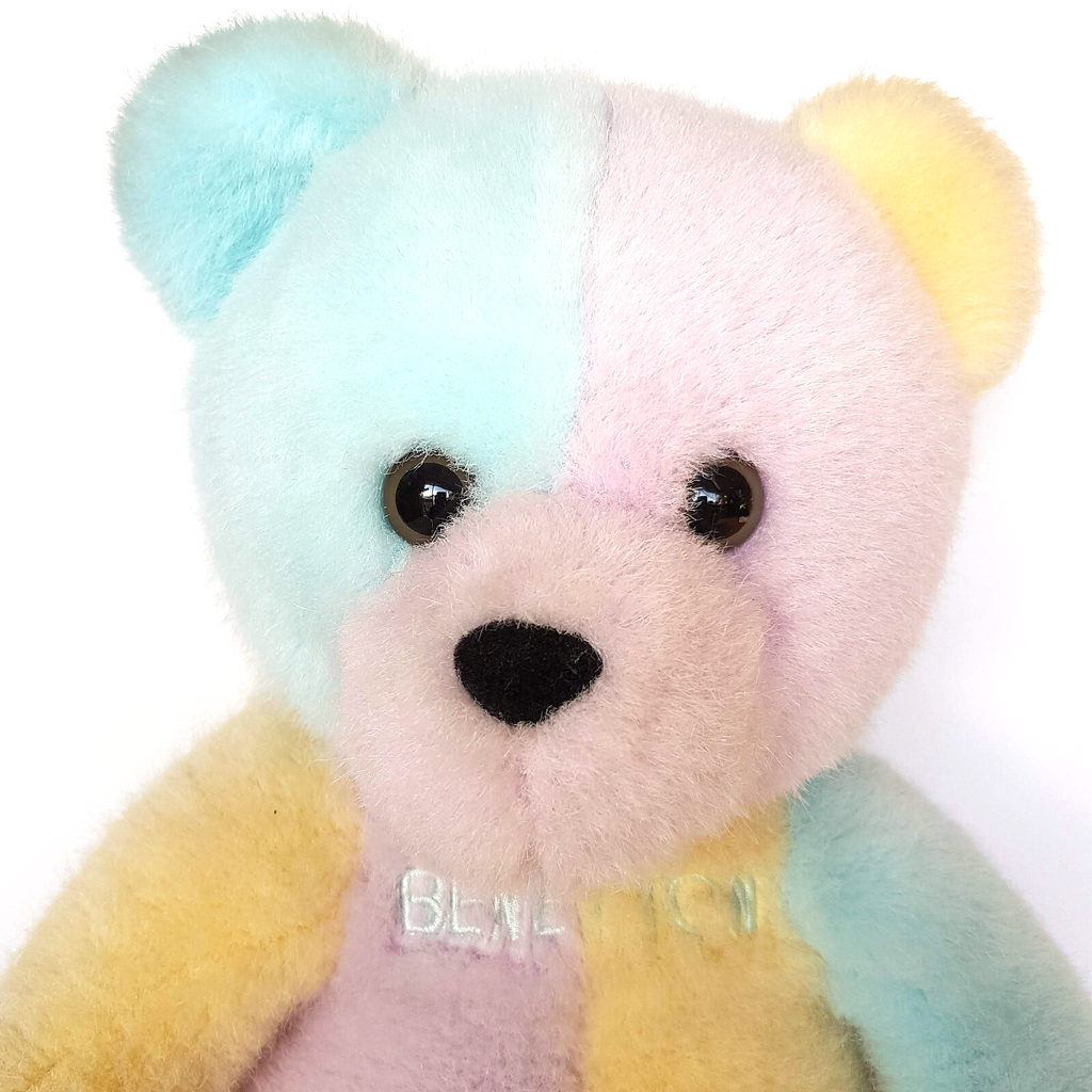 UNITED COLORS OF BENETTON Teddy Bear Colour Block 30cm Plush Rare Stuffed Animal3