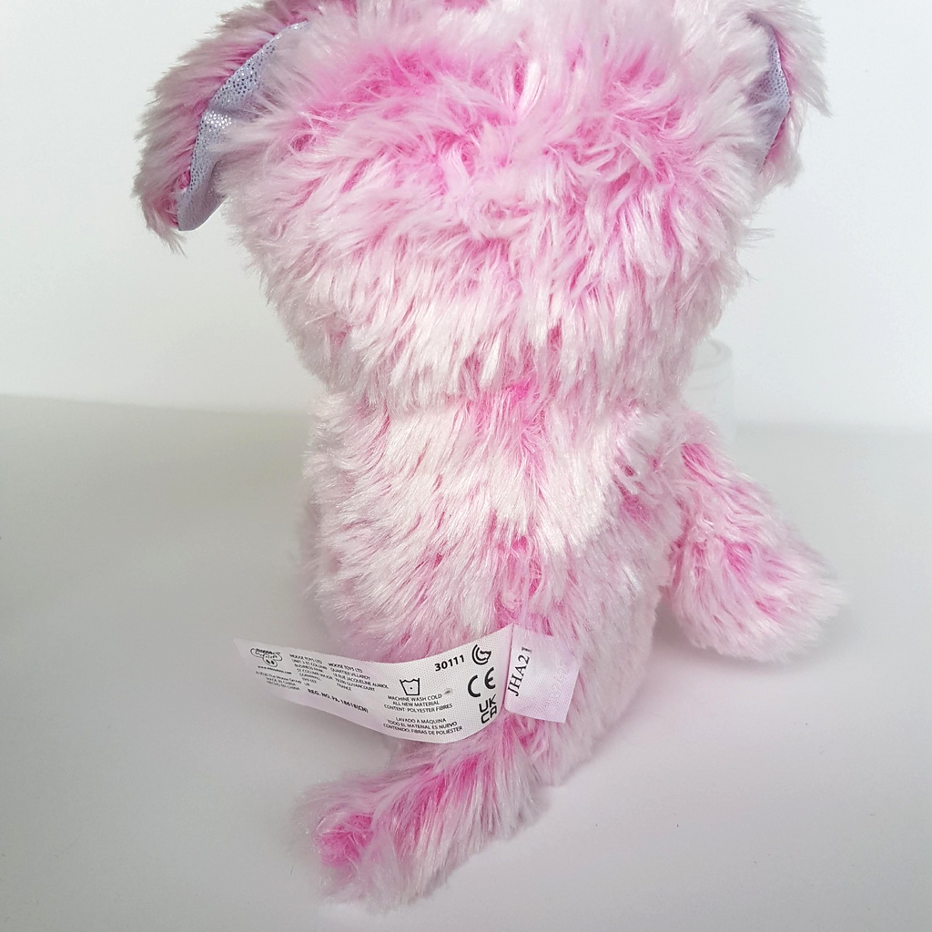 Moose SCRUFF a LUVS DOG Plush PINK PUPPY 25cm Stuffed Animal Sparkly Soft Toy4