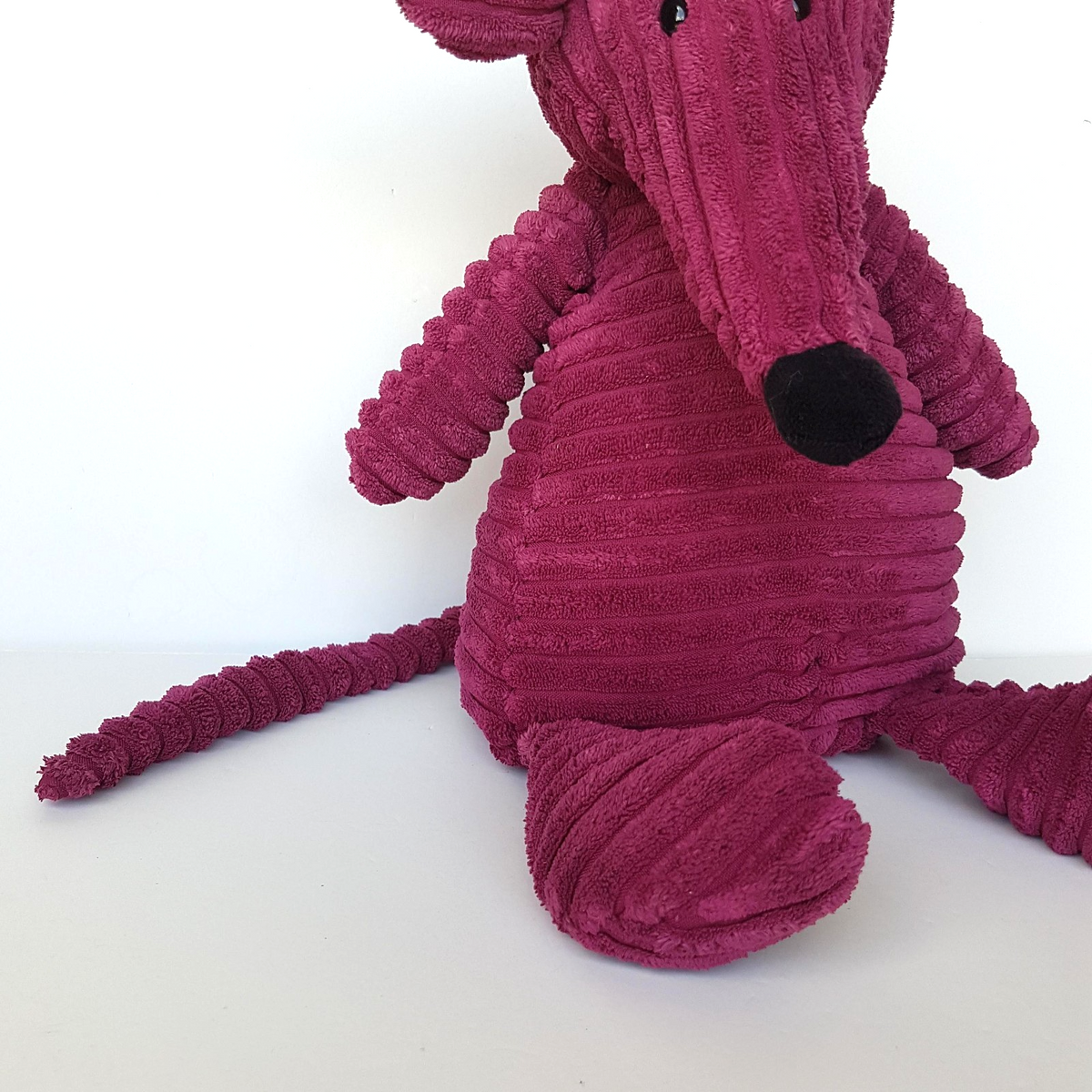 Jellycat Cordy Roy RAT MOUSE Burgundy Soft Toy Stuffed Animal 42cm Corduroy Cute4