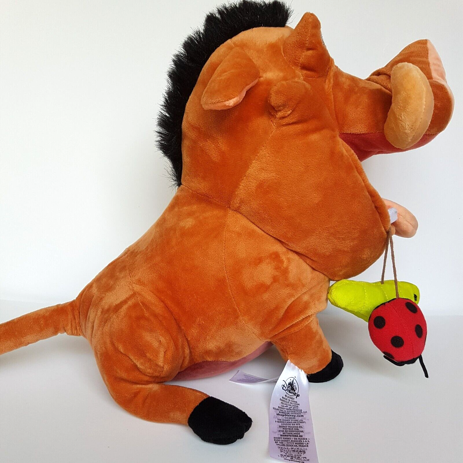 DISNEY Lion King PUMBAA WARTHOG BOAR 33cm Pig Plush Stuffed Animal Soft Toy Bugs9