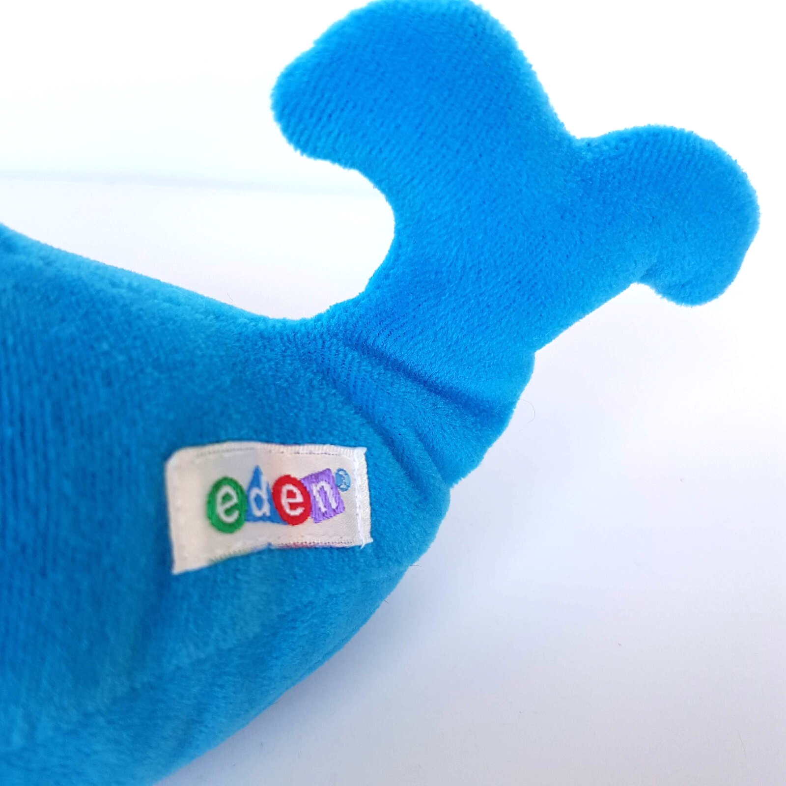 Vintage Eden BLUE WHALE Plush Baby 23cm Soft Toy Rattle Stuffed Animal Ocean Toy10