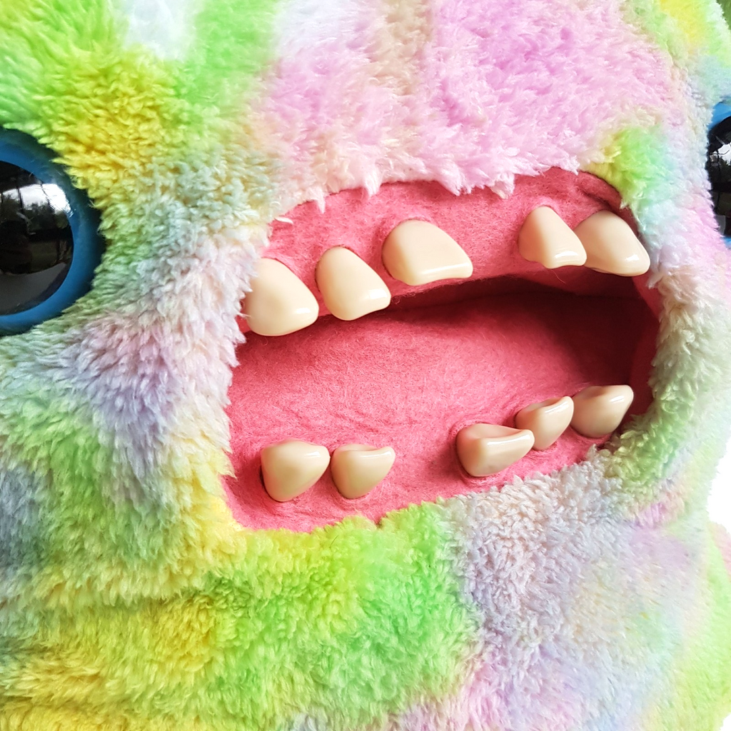 LARGE Fuggler Big Bigg Fugg SCREECH Funny Ugly Monster Soft Toy Tie Die Teeth5