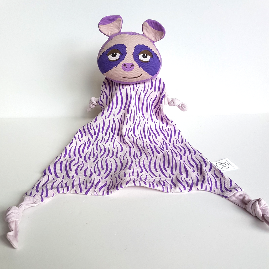 Wundersleep PURPLE SLOTH Baby Lovey Comforter Security Blanket Sleep Soft Toy0