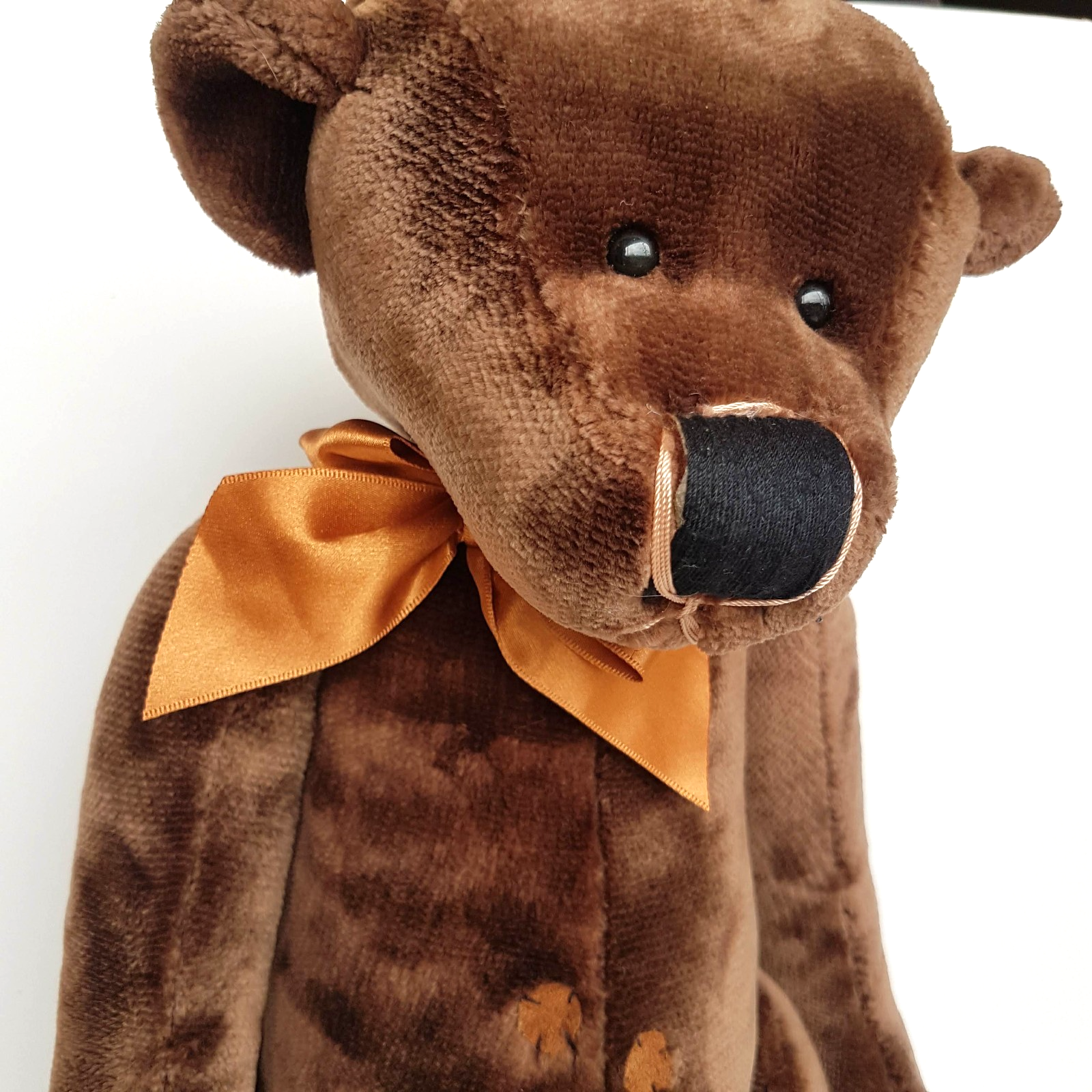 Russ WELLESLEY Teddy Bear Plush 42cm Velveteen RARE Stuffed Animal Soft Toy2