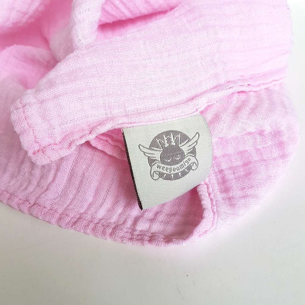 Weegoamigo PINK BABY MUSLIN BLANKET Small 58 x 53cm Soft Comforter 100% Cotton1