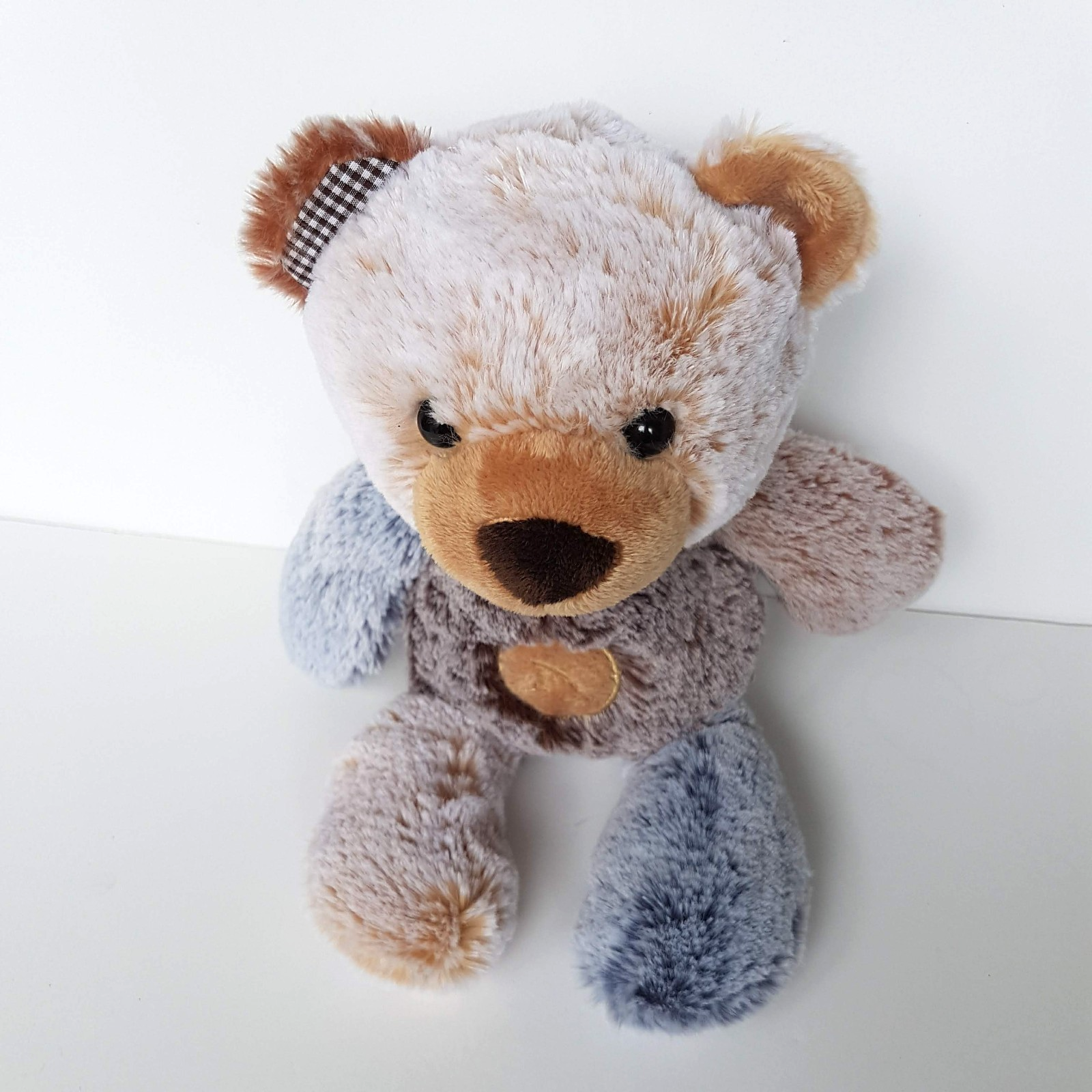 Korimco BUTTONS TEDDY BEAR Plush 27cm Stuffed Animal Soft Toy Frosted Fur Cute3