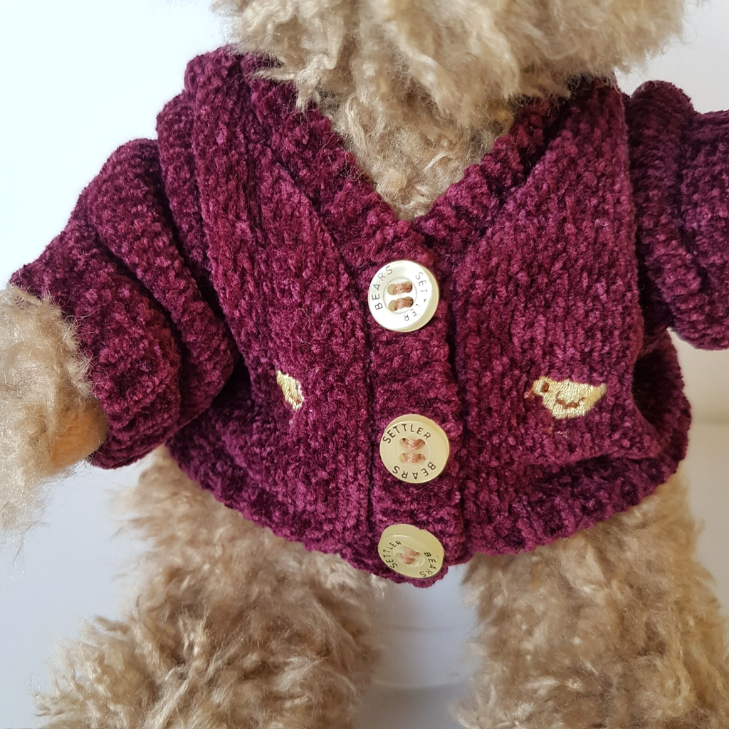 SETTLER BEARS Teddy Bear Plush 24cm Stuffed Animal Soft Toy Cardigan Cute Unique2