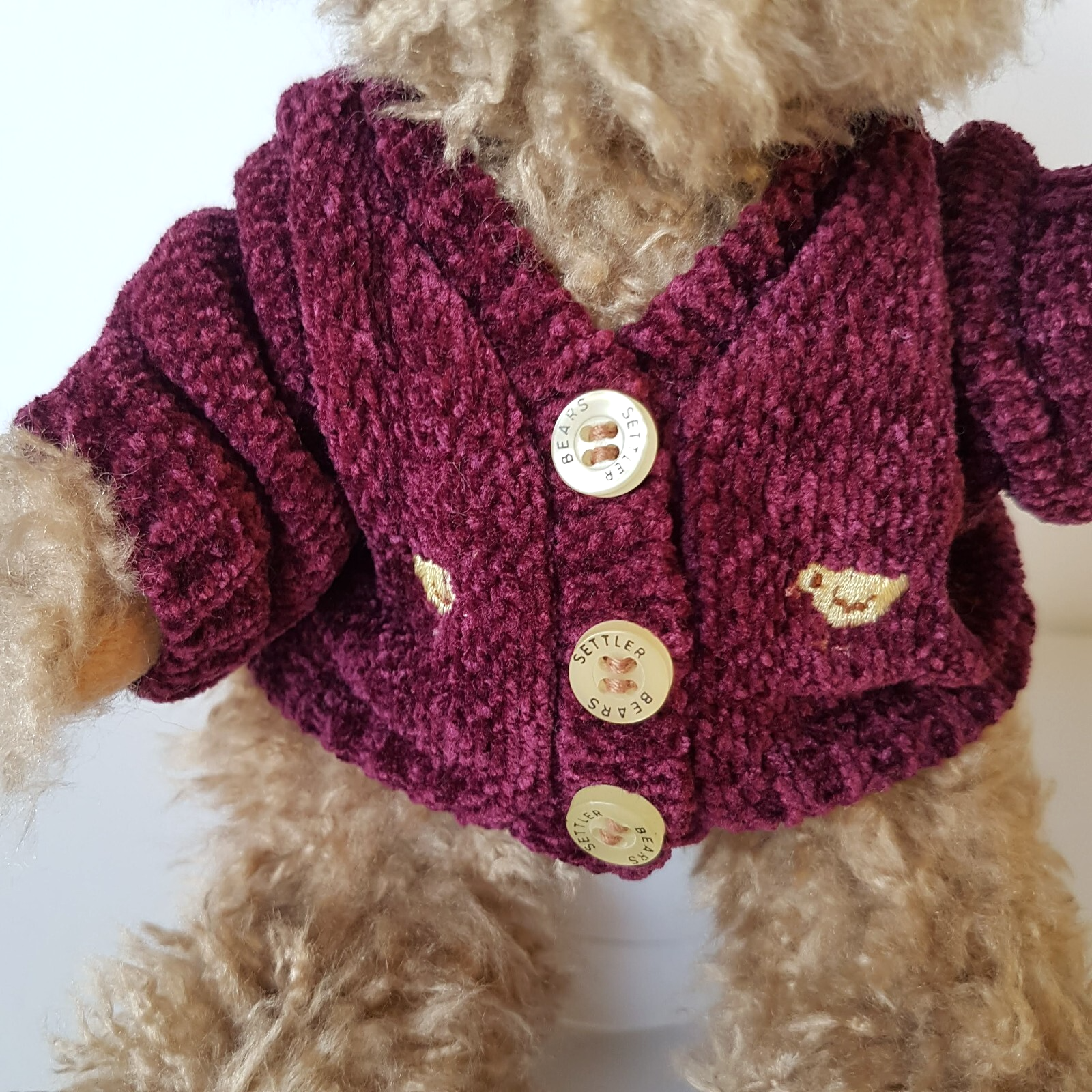 SETTLER BEARS Teddy Bear Plush 24cm Stuffed Animal Soft Toy Cardigan Cute Unique2