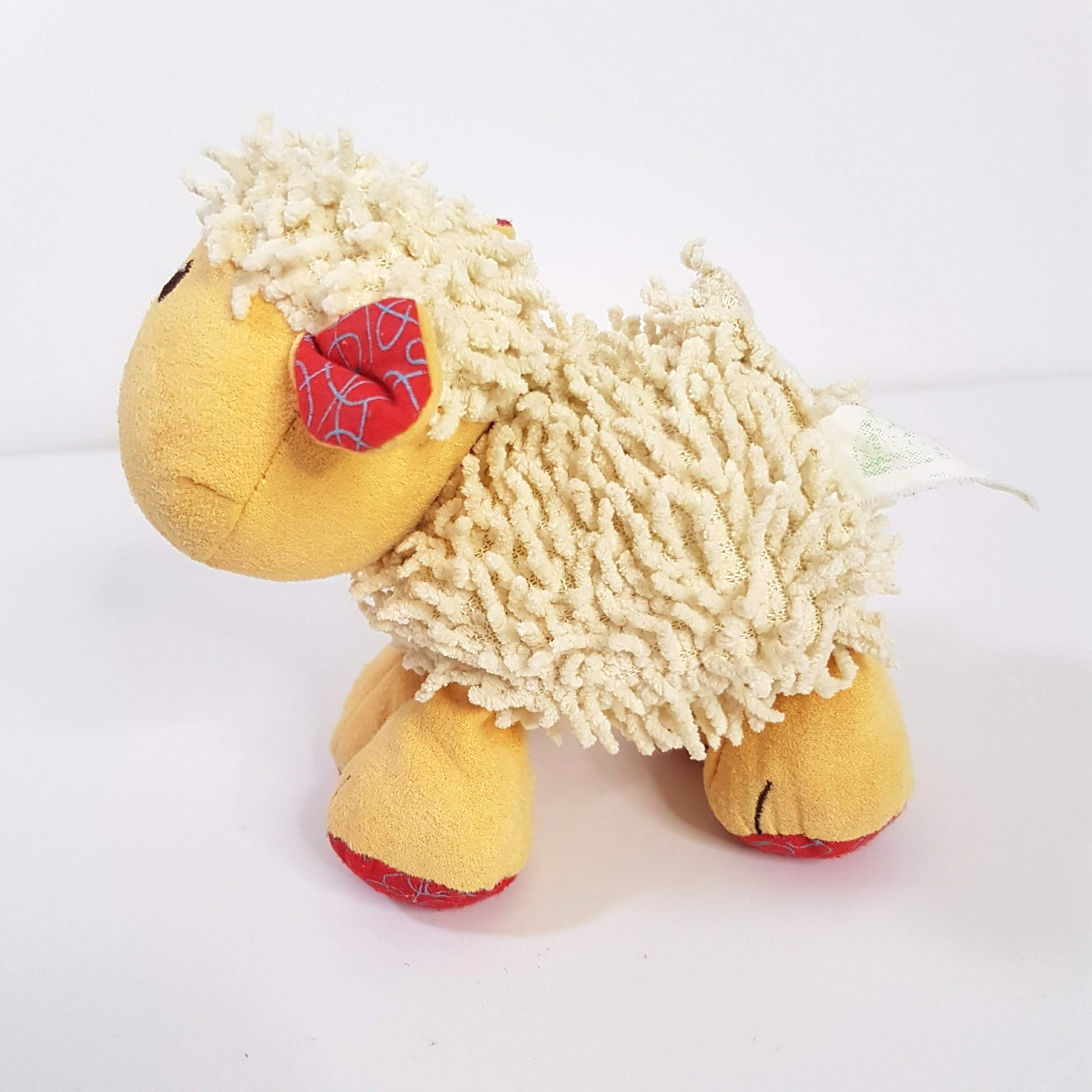 Blossom Farm LAMB BABY RATTLE Chamois Activity Toy Stuffed Animal Soft Toy ELC4