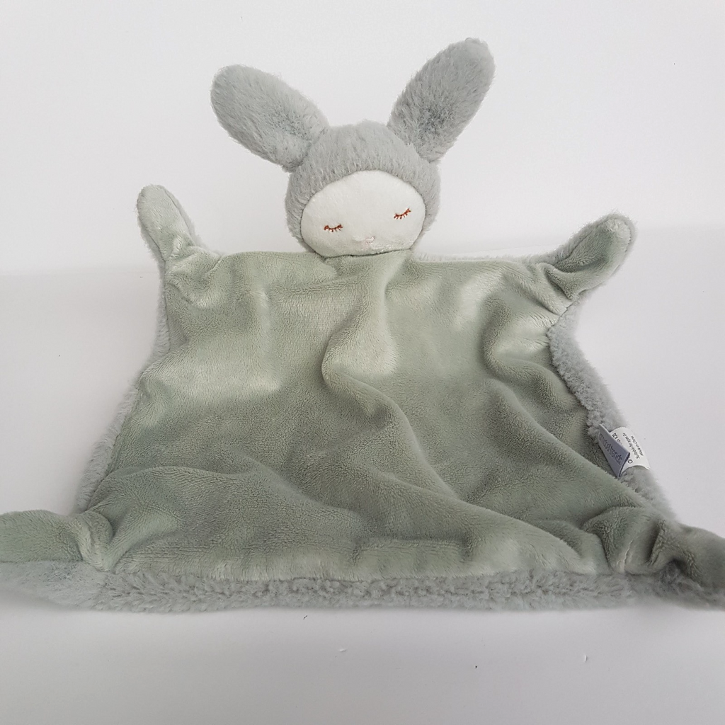 Annabel Trends GREY BUNNY LOVEY Rabbit Baby Comforter Security Blanket Soft Toy3