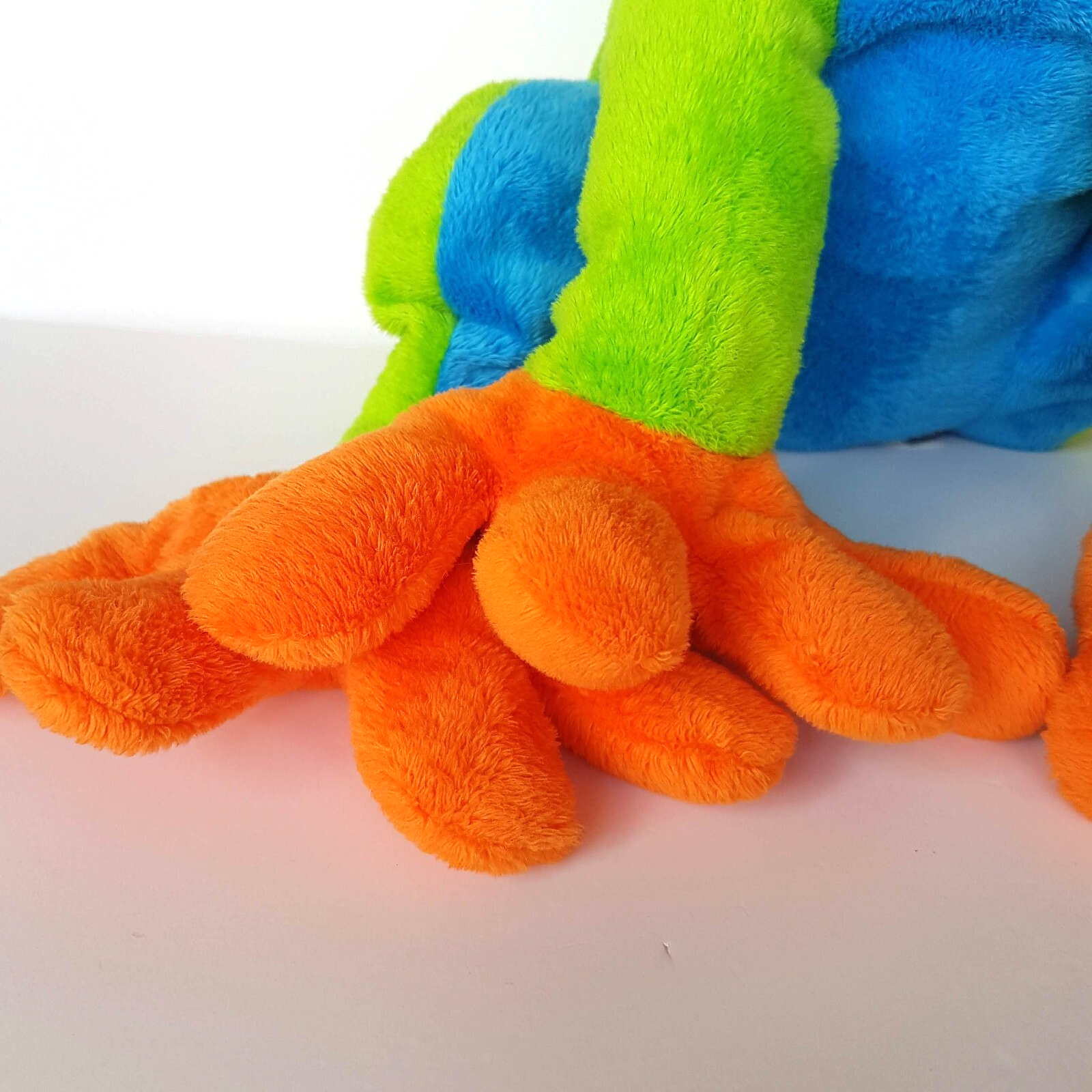 Animal Alley NEON FROG Floppy Big Feet 10" Plush Stuffed Animal Soft Toy Reptile3