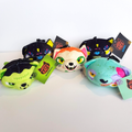KREEPY KATZ Clip On Key Ring LOT Cat Plush Frankenkitty Fungus Oscuro Kandy Toy0