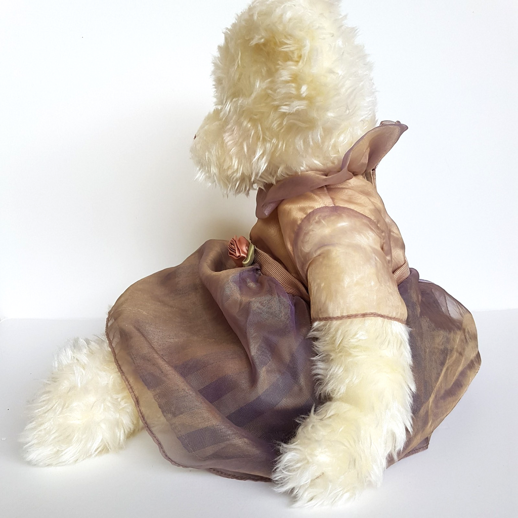 Russ CHLOE ROSE Teddy Bear 44cm Soft Toy Stuffed Animal Cute Dress Floppy Cuddly11