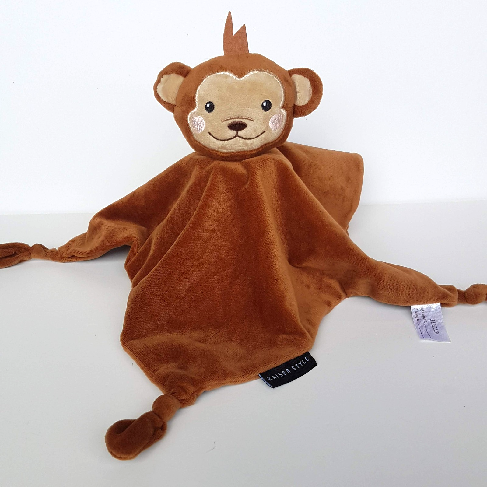 Kaiser Style MONKEY Baby Lovey Comforter Security Blanket Rabbit Sleep Soft Toy0