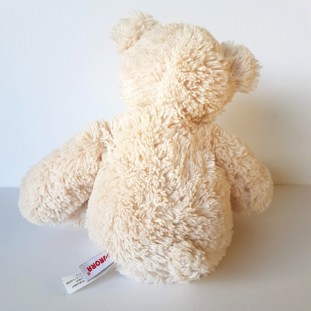 Aurora CREAM TEDDY BEAR Plush 30cm Stuffed Animal Soft Toy Beanbag Floppy Cuddly6