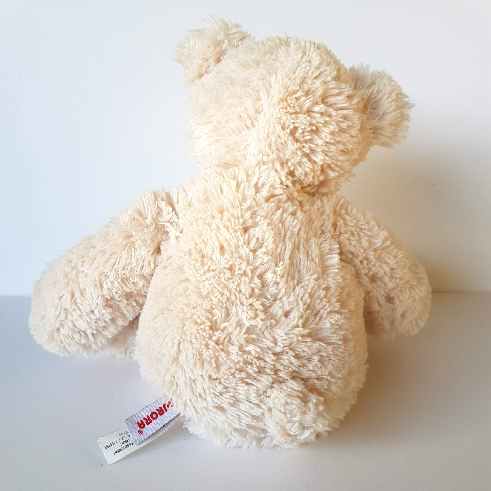 Aurora CREAM TEDDY BEAR Plush 30cm Stuffed Animal Soft Toy Beanbag Floppy Cuddly6