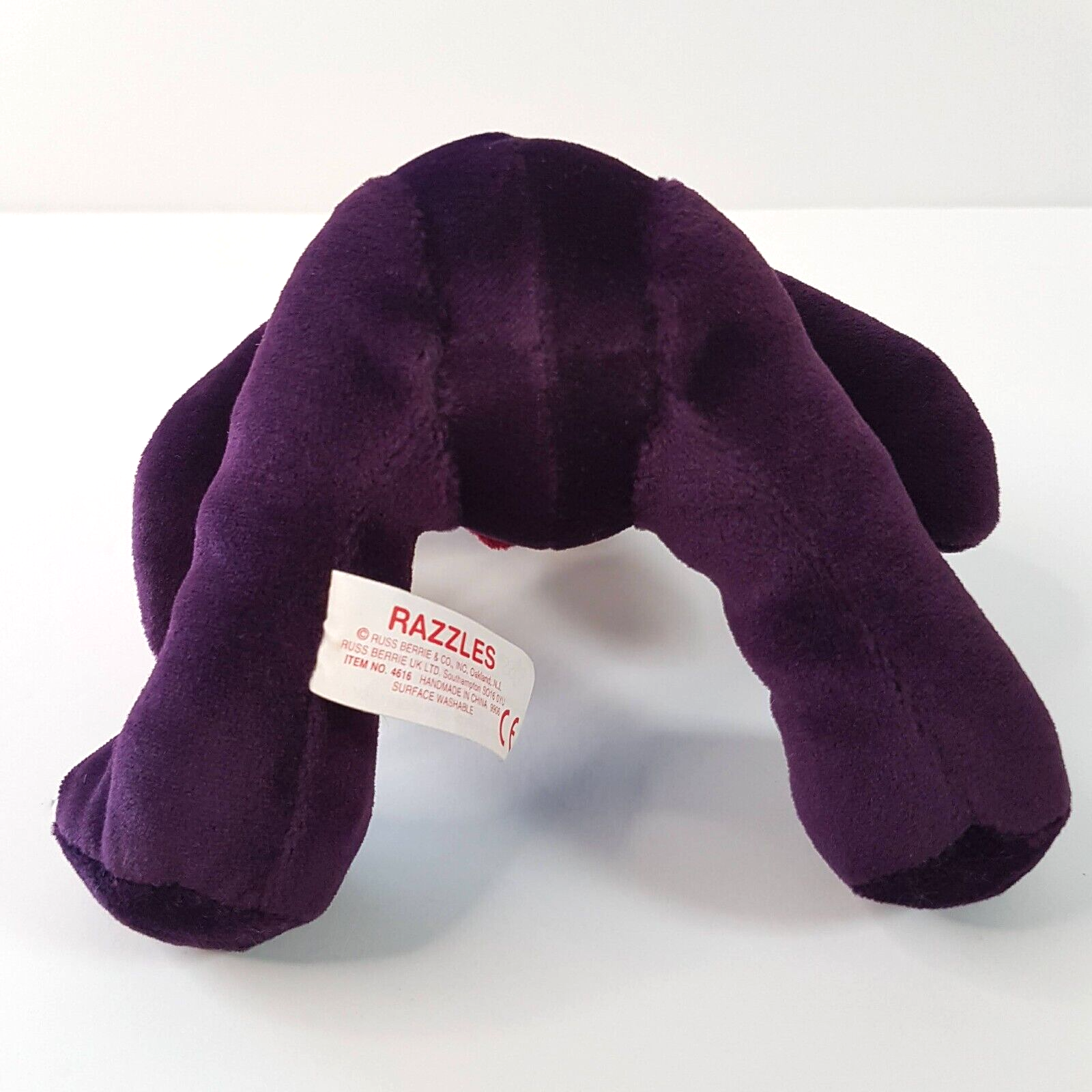RUSS Purple RAZZLES TEDDY BEAR 14cm Plush Stuffed Animal Soft Toy Velvet Feel8