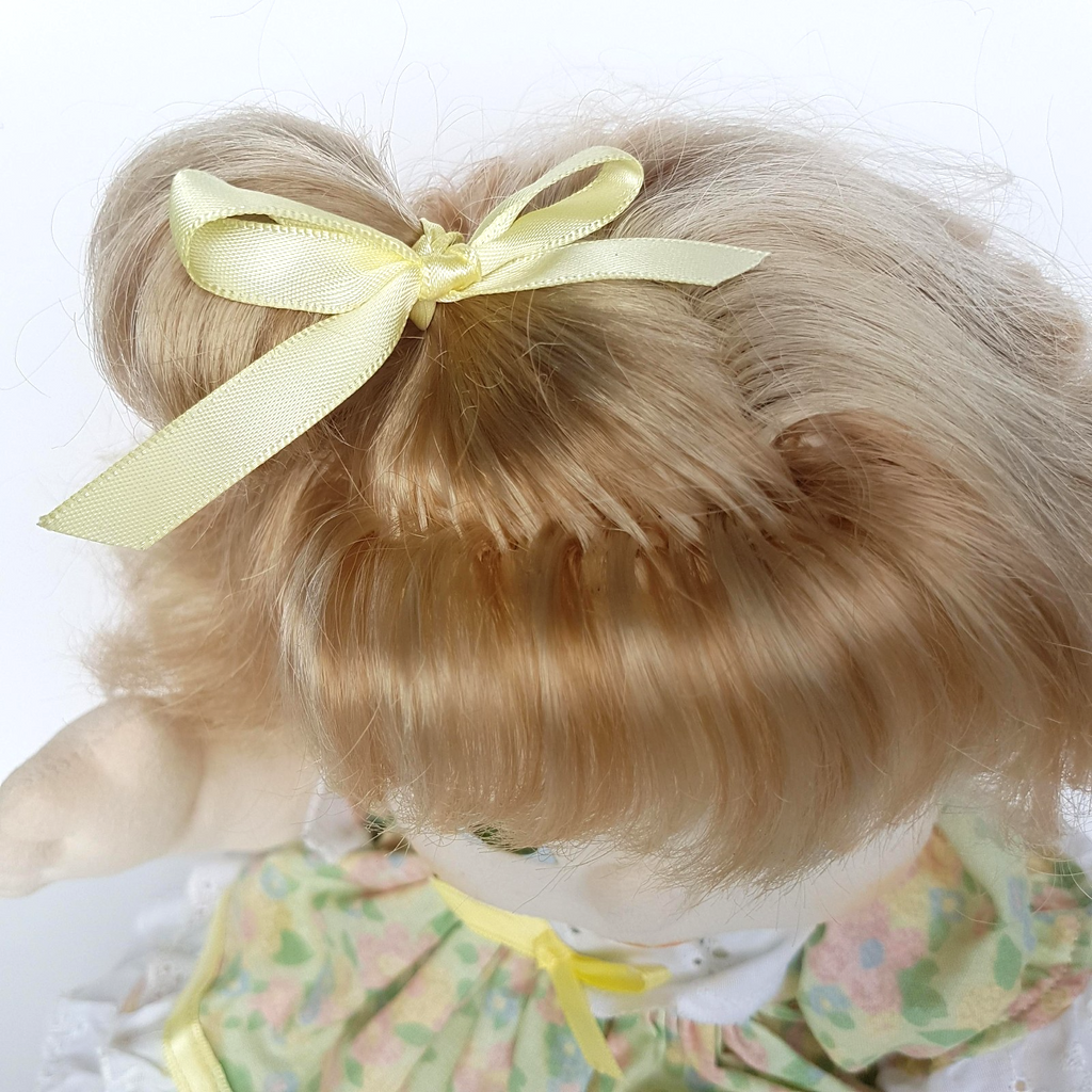 My Child Doll ASH TWO TONE TOP KNOT US Pale Skin 1986 Green Eyes Peach DRESSED3