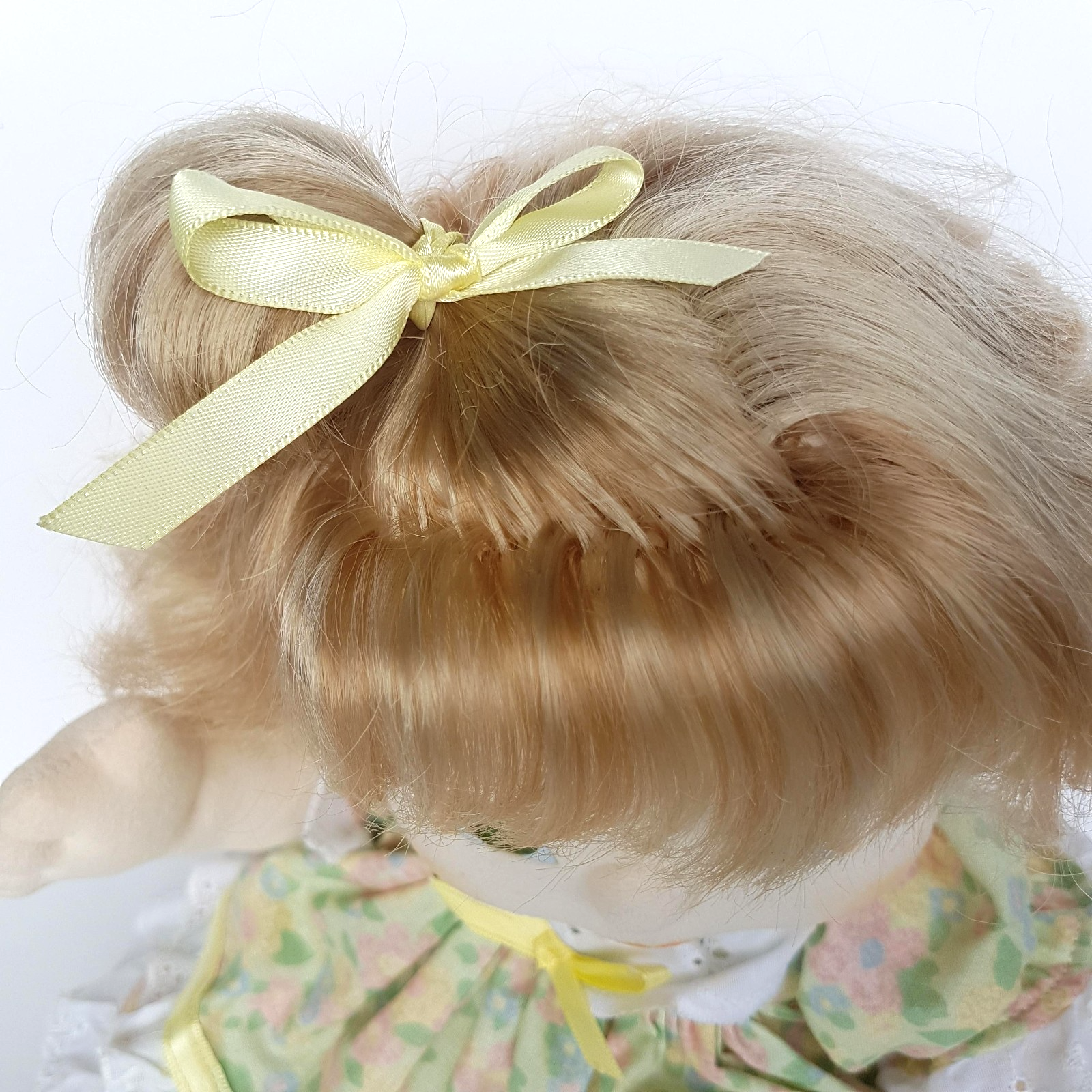 My Child Doll ASH TWO TONE TOP KNOT US Pale Skin 1986 Green Eyes Peach DRESSED3