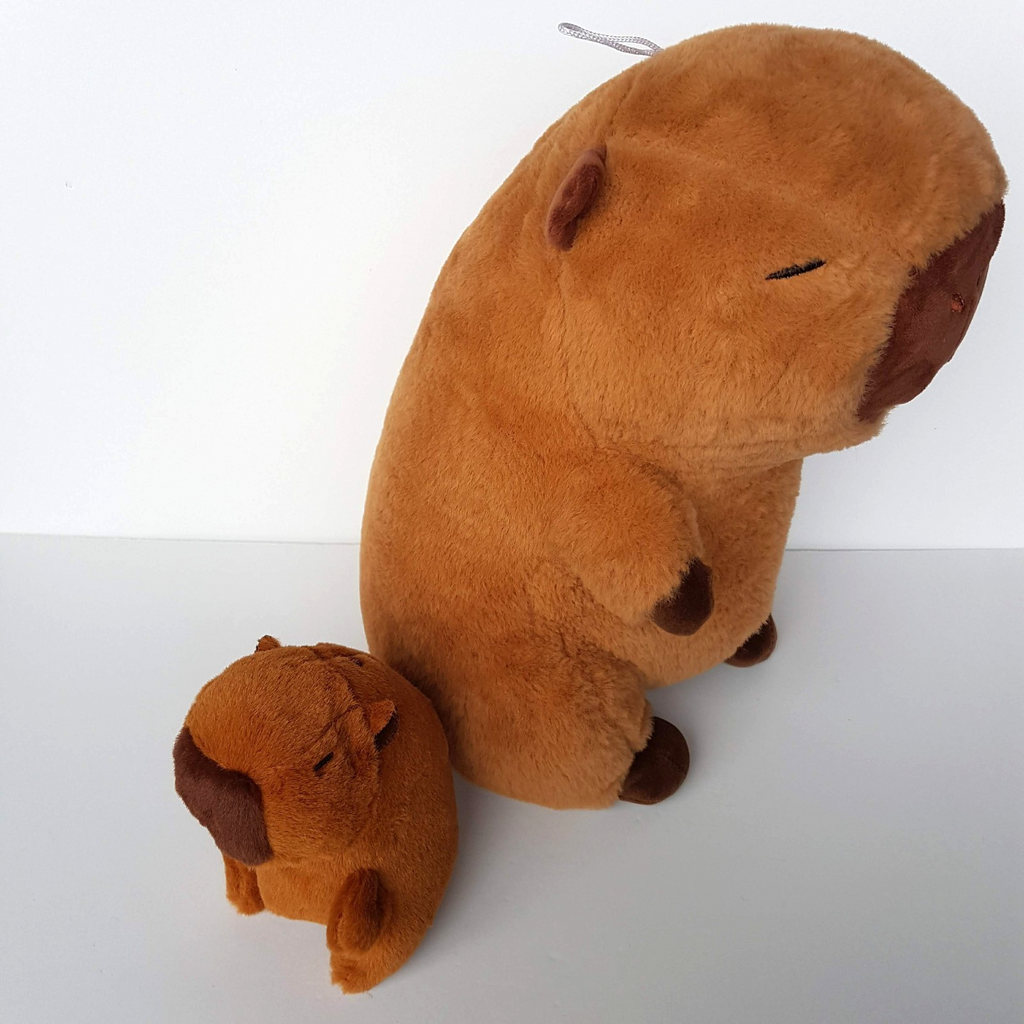 CAPYBARA MUM & BABY 30cm Plush Stuffed Animal Soft Toy Zoo Big Guinea Pig Toy4