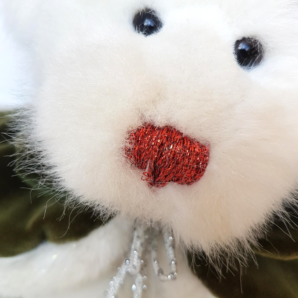 Large Russ TEDDY BEAR CRYSTAL 44cm White Snow Christmas Stuffed Animal Soft Toy6