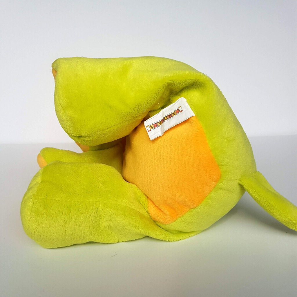 Floppy NEON RHINO Plush Green Orange 23cm Soft Toy Stuffed Animal Cardeaux Cute5