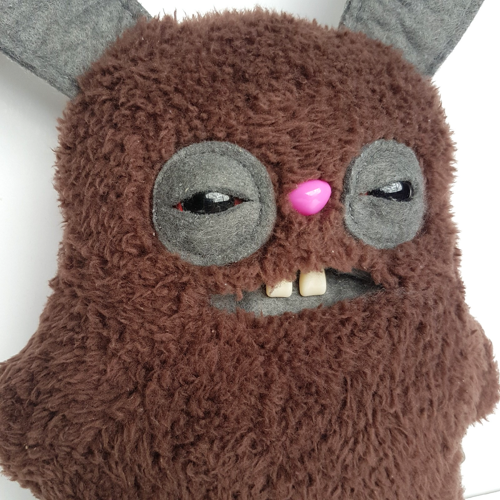Fuggler BROWN RABID RABBIT Plush Soft Toy Funny Ugly Monster 30cm Big Ears Teeth5