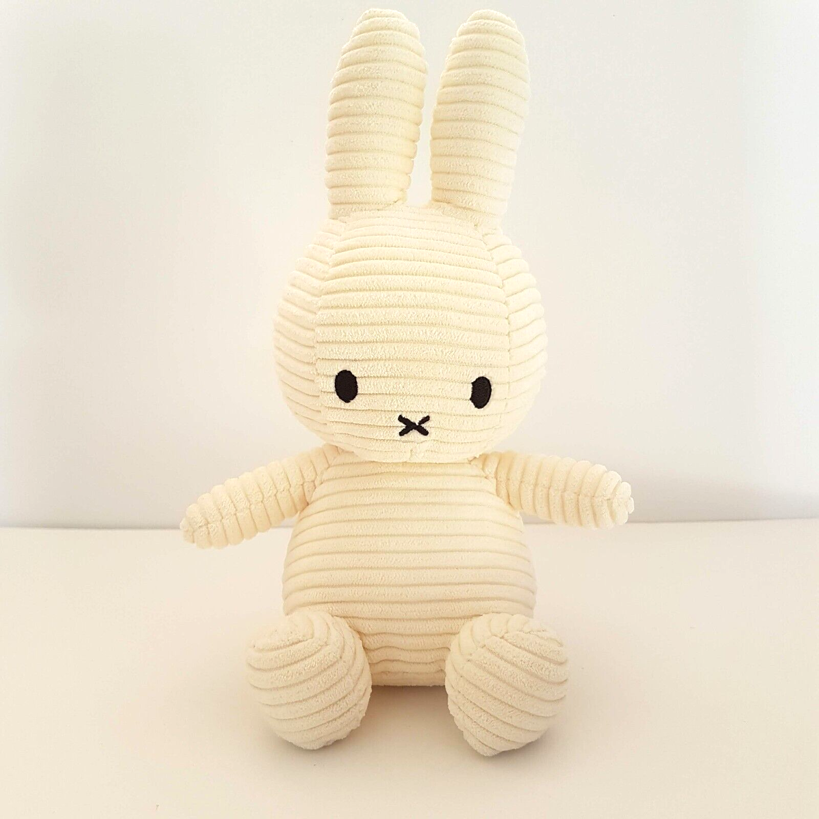 MIFFY Nijntje Corduroy Bunny Rabbit Plush Cream 9.5” Stuffed Animal Soft Toy0