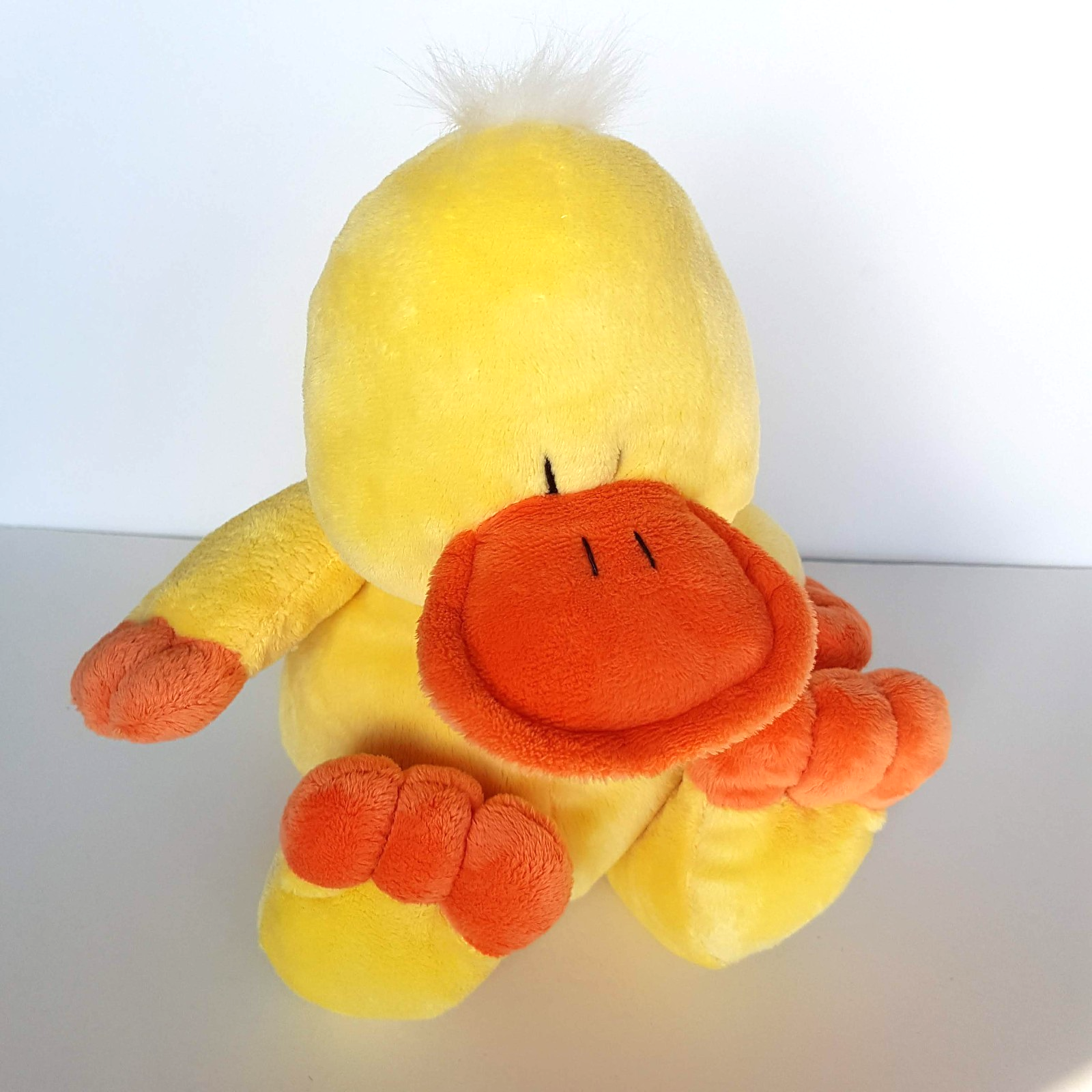Cute FLOPPY YELLOW DUCK Plush Bird Soft Toy 36cm Farm Stuffed Animal Beanbag Toy2
