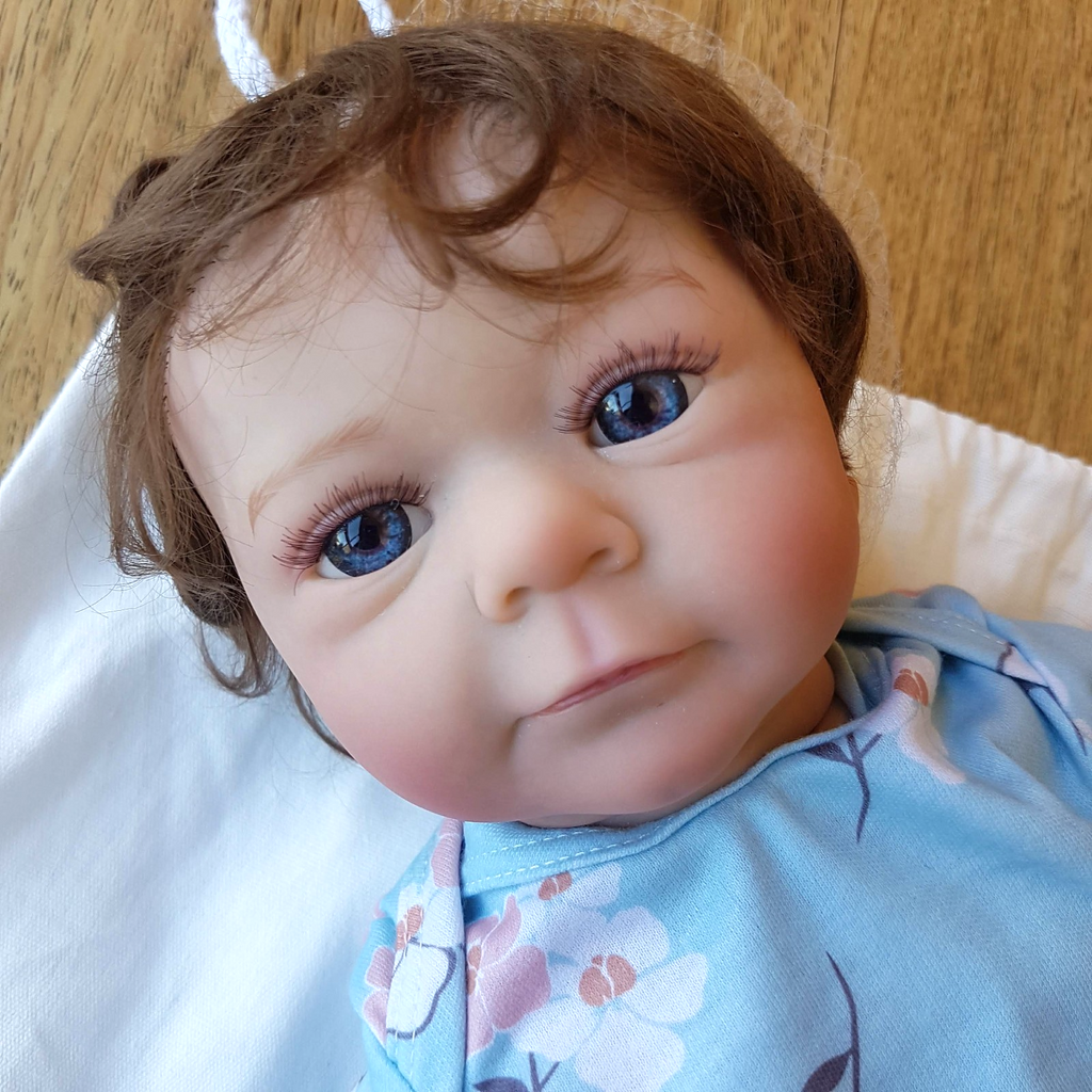 Doll Reborn LIFELIKE GIRL BABY Root Hair Realistic 46cm 1kg Weighted Articulated4