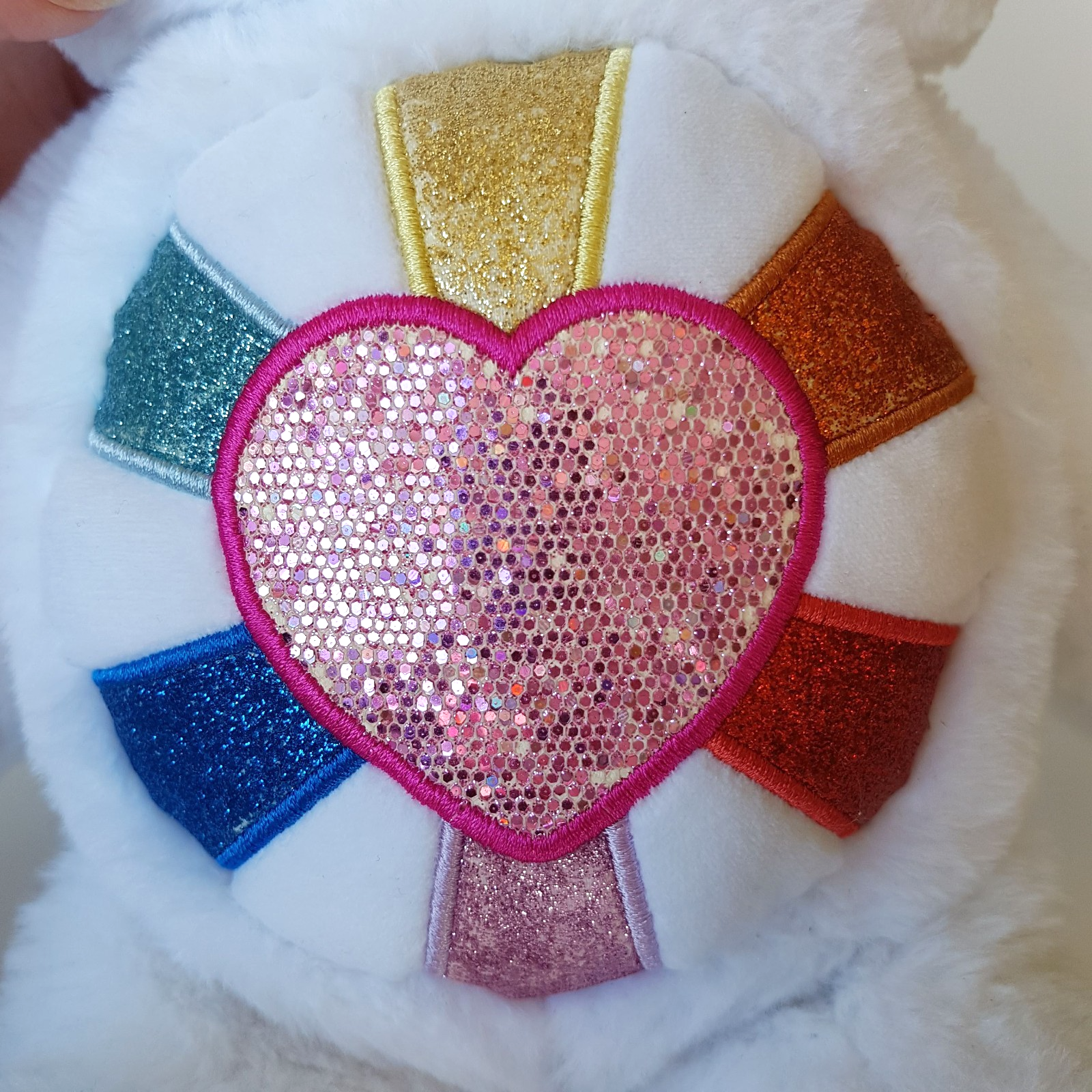 Care Bear HOPEFUL HEART Collector's Edition 2022 36cm Crystal Nose White Glitter12