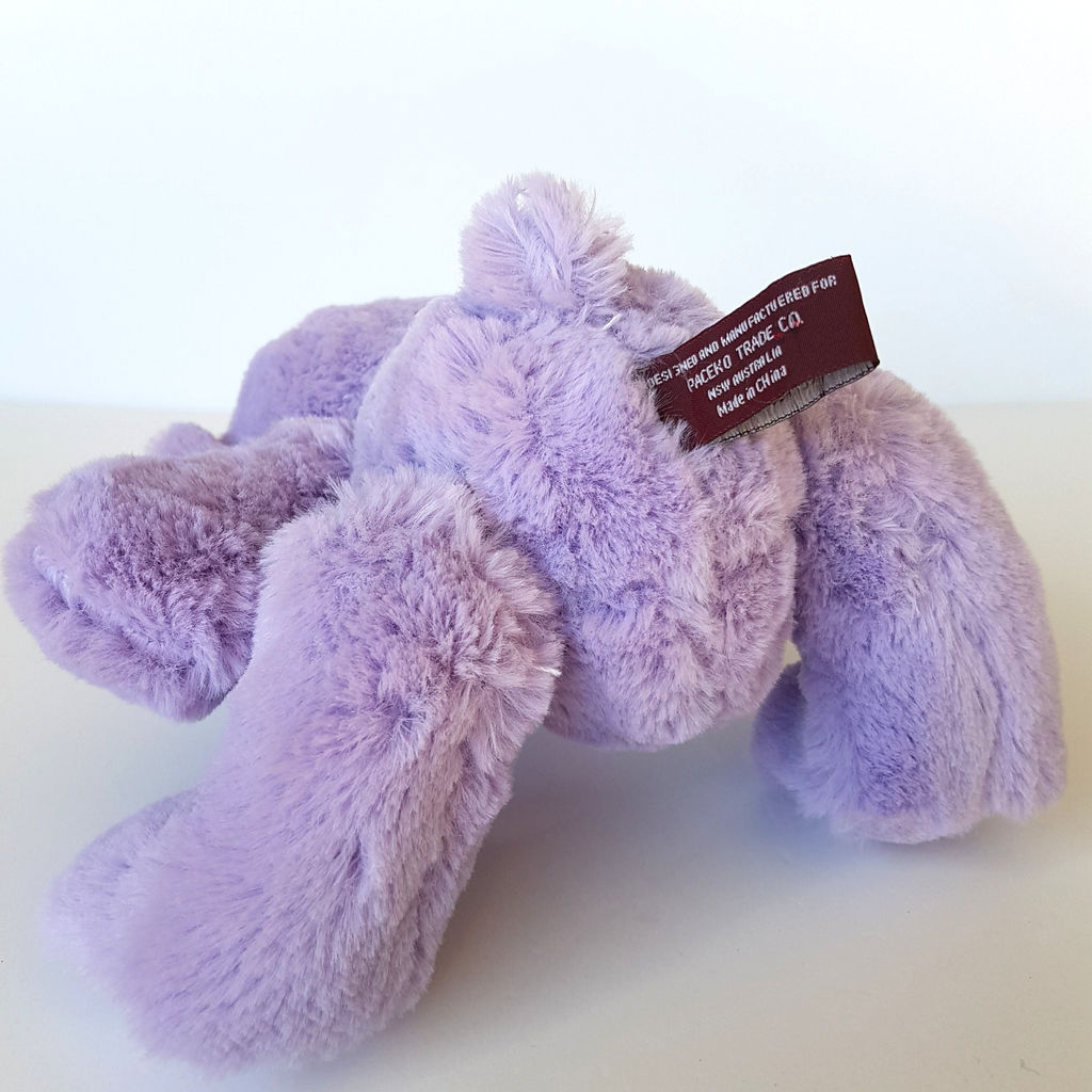 Paceko PURPLE TEDDY BEAR Pastel 19cm Stuffed Animal Soft Toy Bow Pretty Bear7