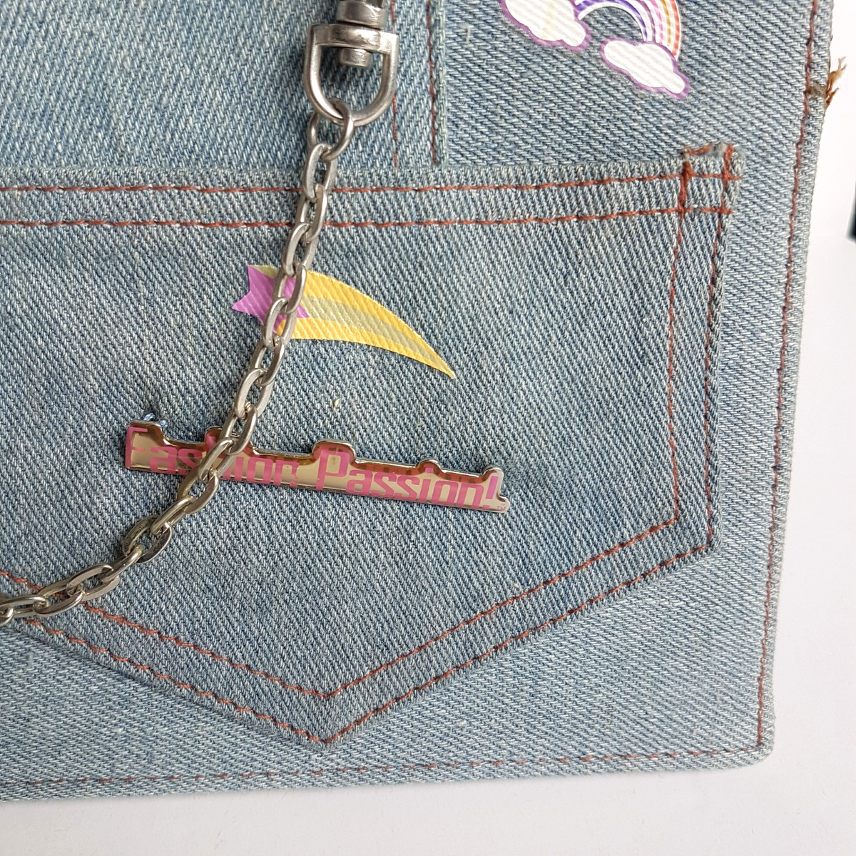 RARE Vintage Bratz Doll DENIM JEANS PHOTO FRAME Jasmin Mirror Accessory 21cm Toy3