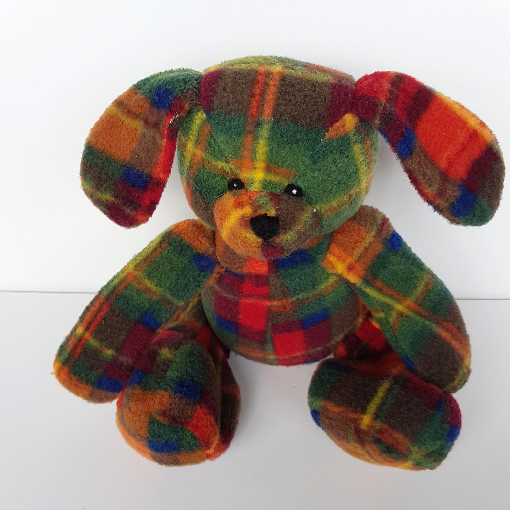 Floppy TARTAN PLAID RABBIT Plush 29cm Stuffed Animal Soft Toy Christmas Toys4