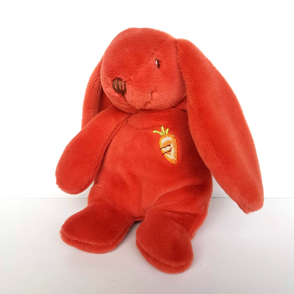 Teddy Time CORAL BUNNY RABBIT Super Plush 21cm Stuffed Animal Soft Toy Carrot0
