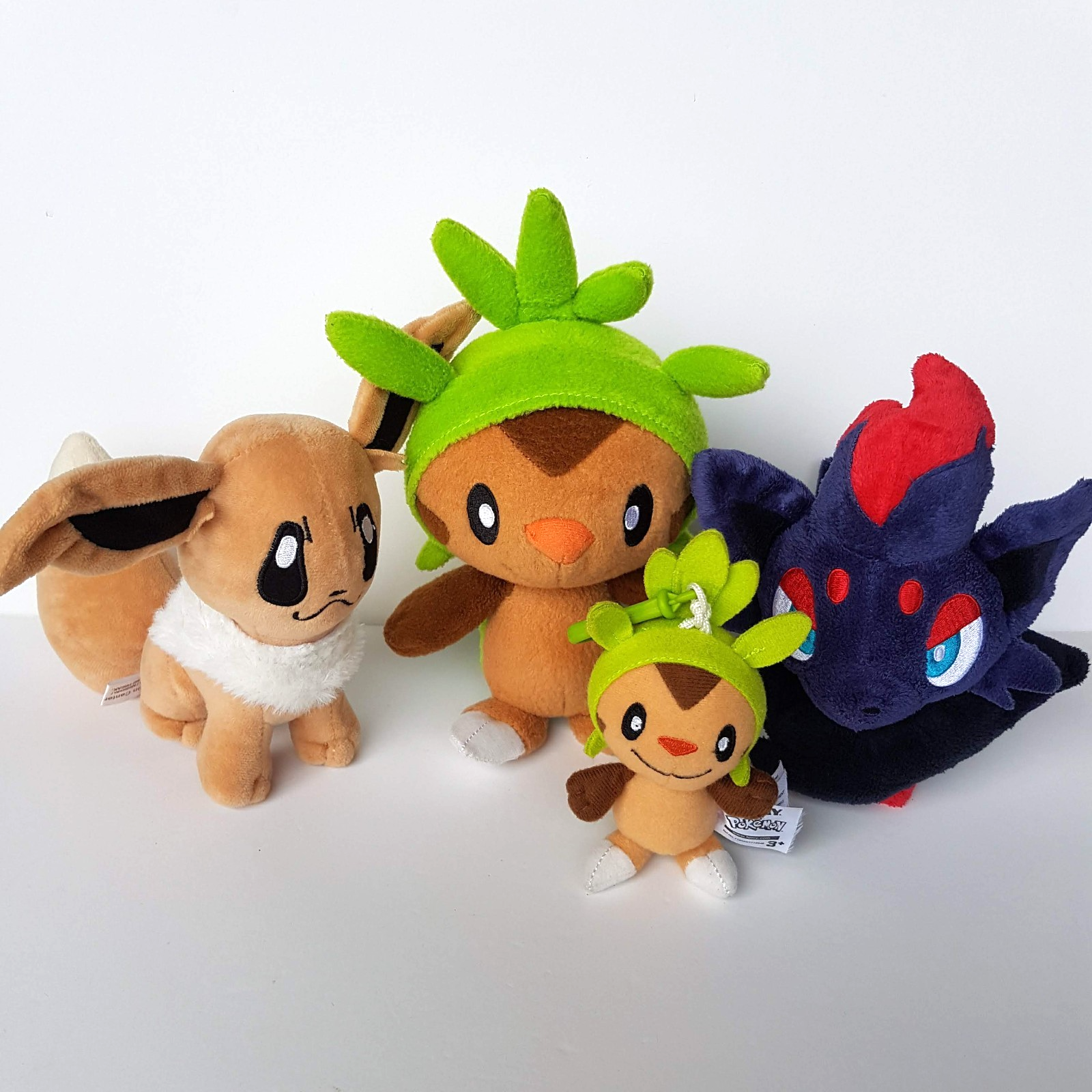 Pokemon CHESPIN ZORUA EEVEE Plush KEYCHAIN Toys Gaming Nintendo Soft Toy Bundle1