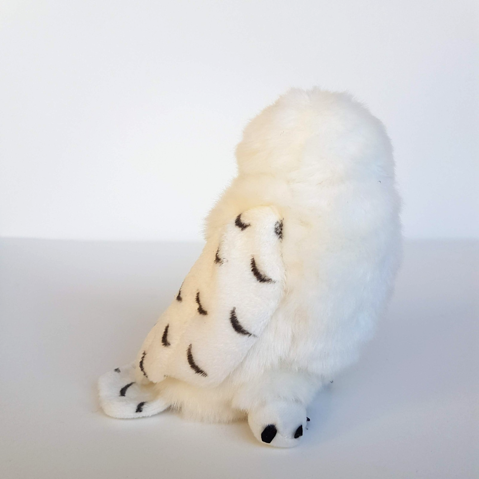 WHITE SNOWY OWL Plush Bird Stuffed Animal 13cm Soft Toy Beanbag Yellow Eye Bird3