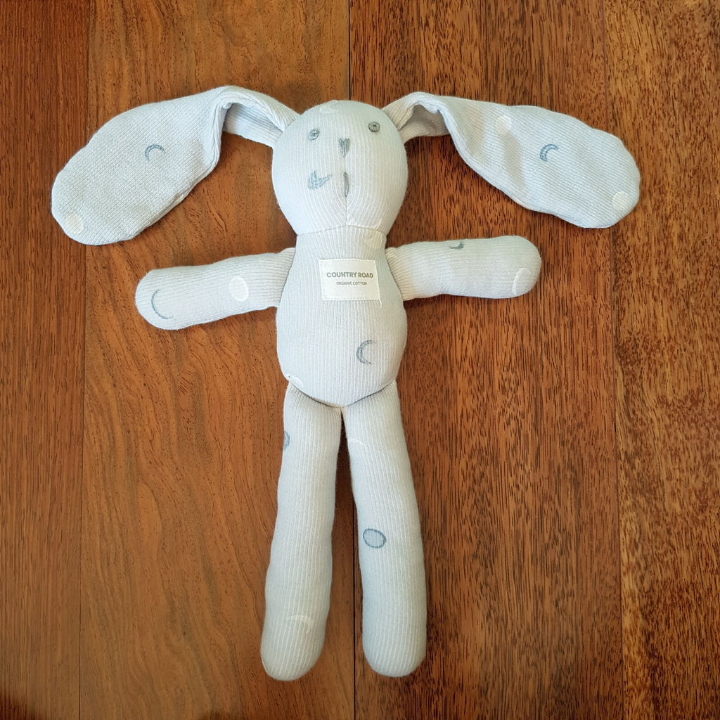 Country Road BUNNY RABBIT Baby Lovey Organic Cotton Comforter Security Soft Toy0