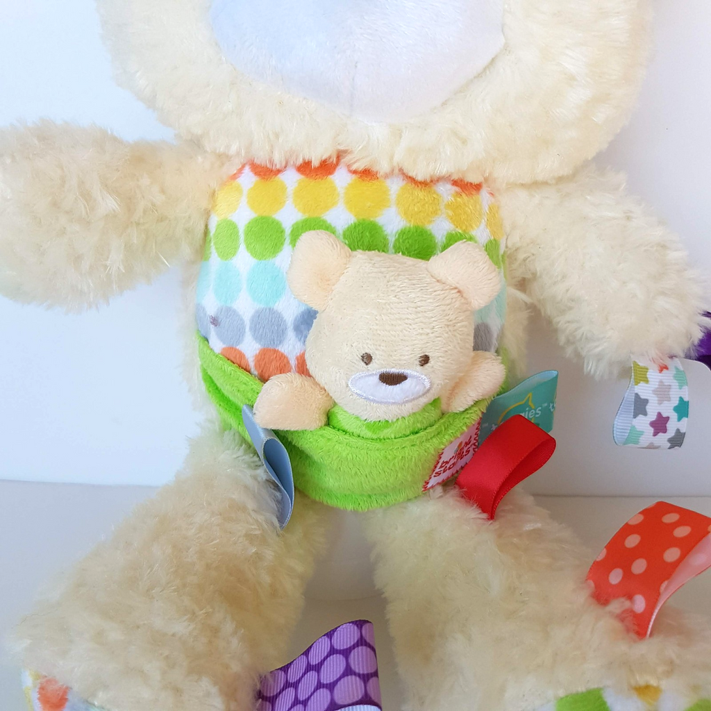 SNUGGLE & PLAY TAGGIES Bear 35cm Plush Rattle Bright Start Soft Toy Lovey Toy5