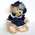 Settler Bears BLUE FLOWER Teddy Bear 33cm Plush JOINTED Stuffed Animal Soft Toy0