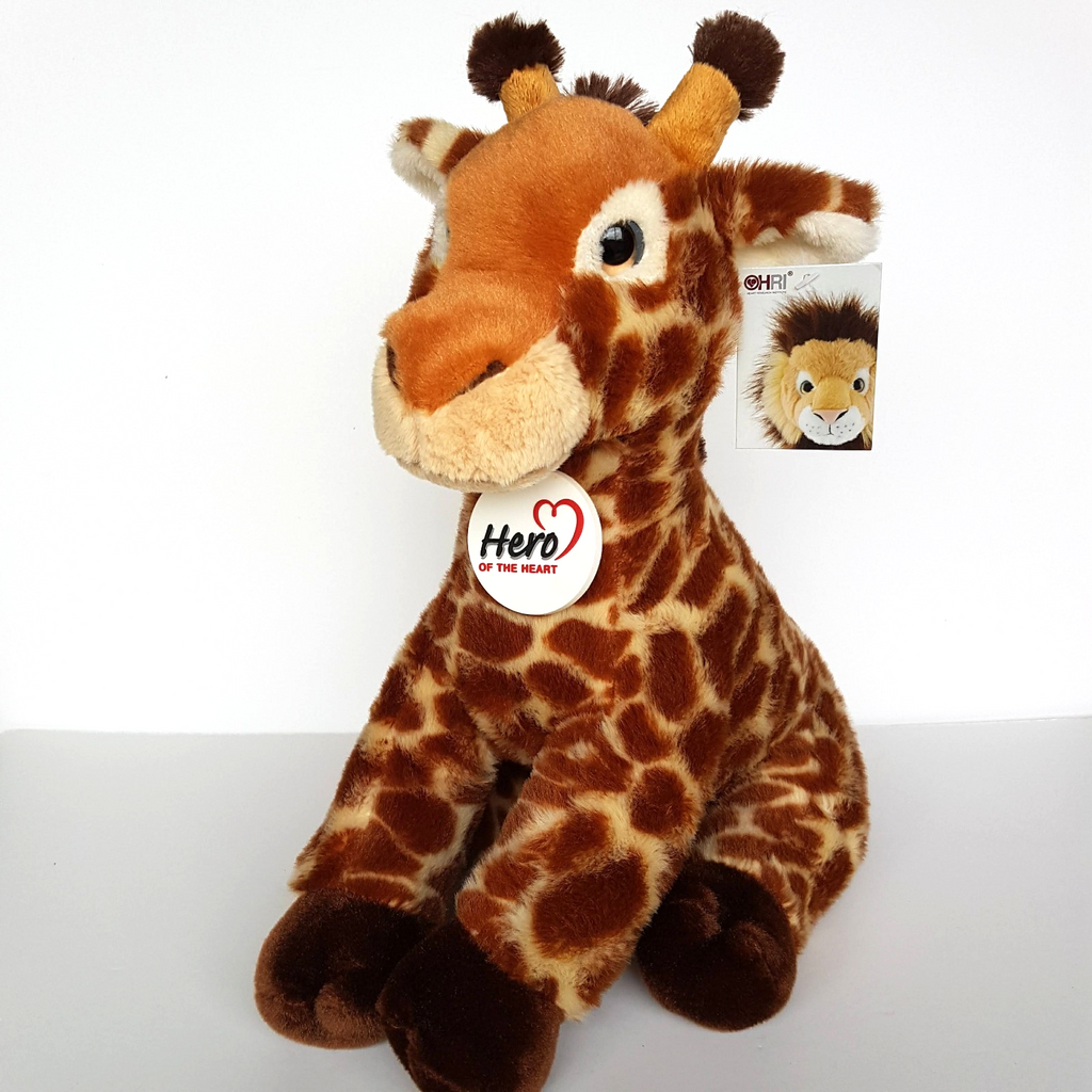 Hero Of The Heart GIRAFFE SITTING Plush 33cm Soft Toy Stuffed Animal Safari Zoo0