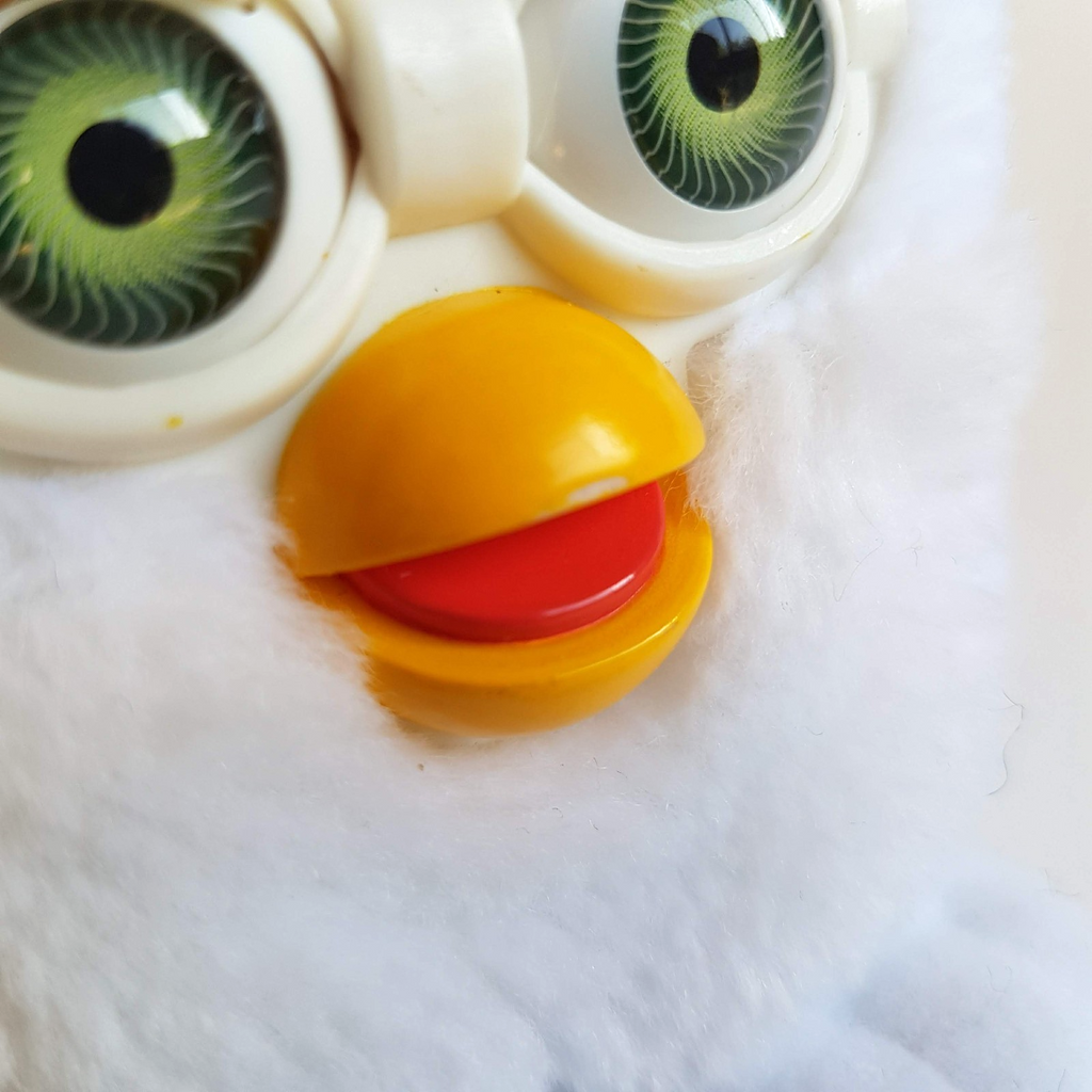 Vintage FURBY BUDDIES Plush Bean Bag Soft Toy Tiger 1999 Stuffed Animal 12cm6