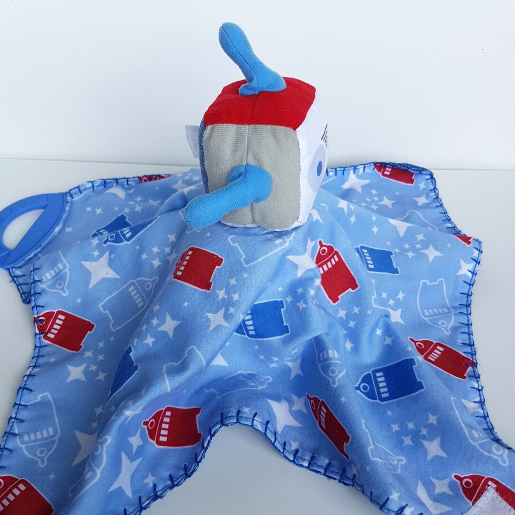Target ROBOT Baby Lovey Security Blanket Plush Comforter Satin Soft Toy Blue5